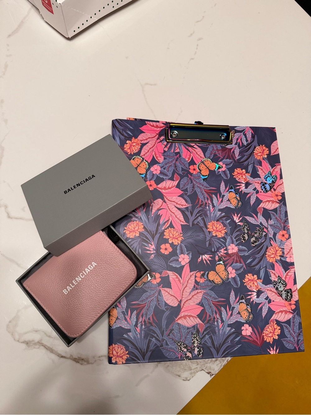 ✨authentic✨Balenciaga Pink Leather Zip Wallet - Women Accessories